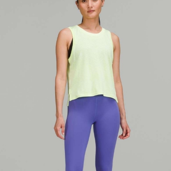 Lululemon Train To Be Tank Ripple Weave Lemon Sorbet Yellow Medium - Picture 14 of 15